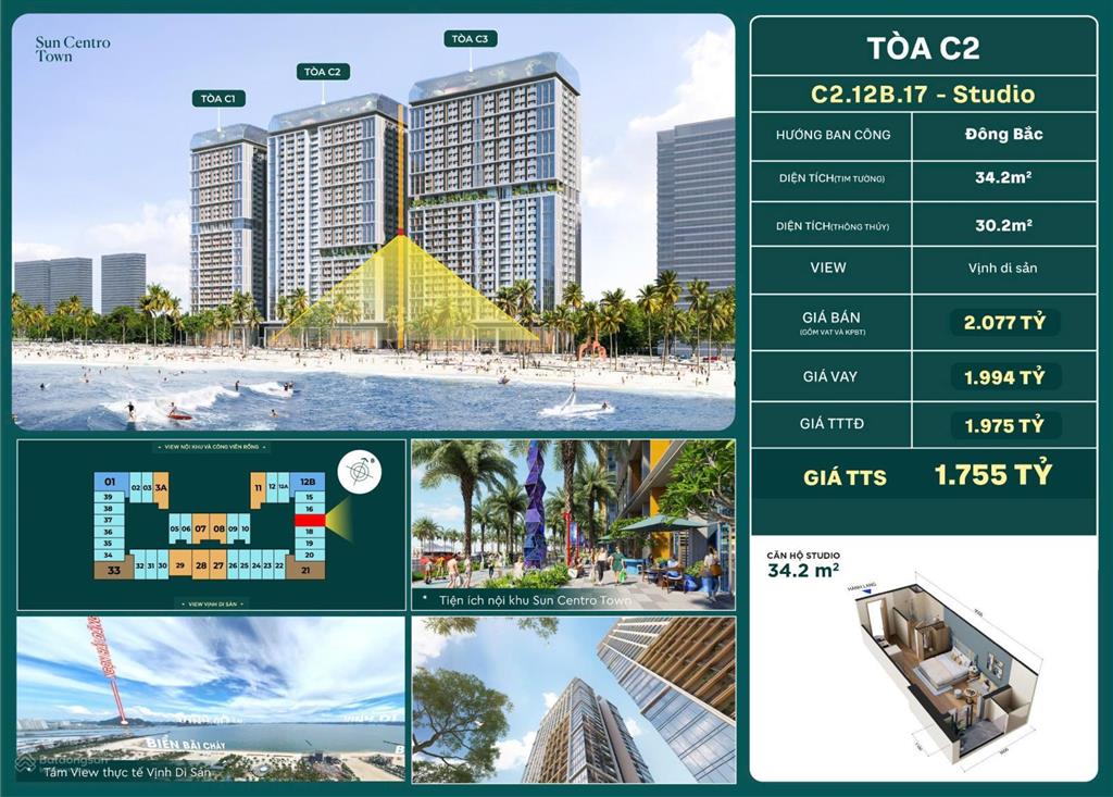 Căn hộ cao cấp măt biển sun centro town