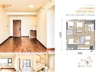 Bán gấp căn hộ 3pn, 2wc tại akari city giai đoạn 2  giá chỉ 5,3 tỷ, 95m2, đã có sổ hồng.
