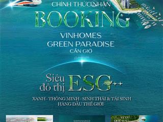 Chính thức mở booking vinhomes cần giờ trực tiếp cđt vinhomes