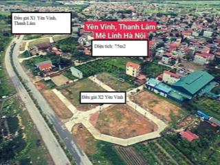 Bán đất tại quốc lộ 35, thanh lâm, mê linh, hà nội, giá thỏa thuận, 75m2 đẹp, nhiều tiện ích