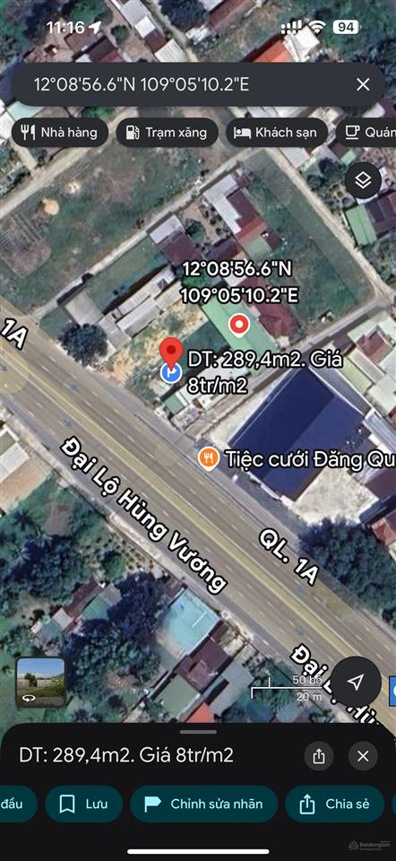 Chính chủ bán đất mặt tiền quốc lộ 1a thôn vĩnh phú, suối tân