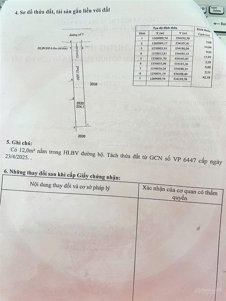 Đất trung tâm chơn thành 225m2 400tr