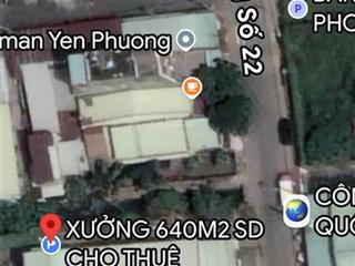 Cho thuê xưởng tại linh đông, thủ đức giá tốt đầy đủ tiện ích!
