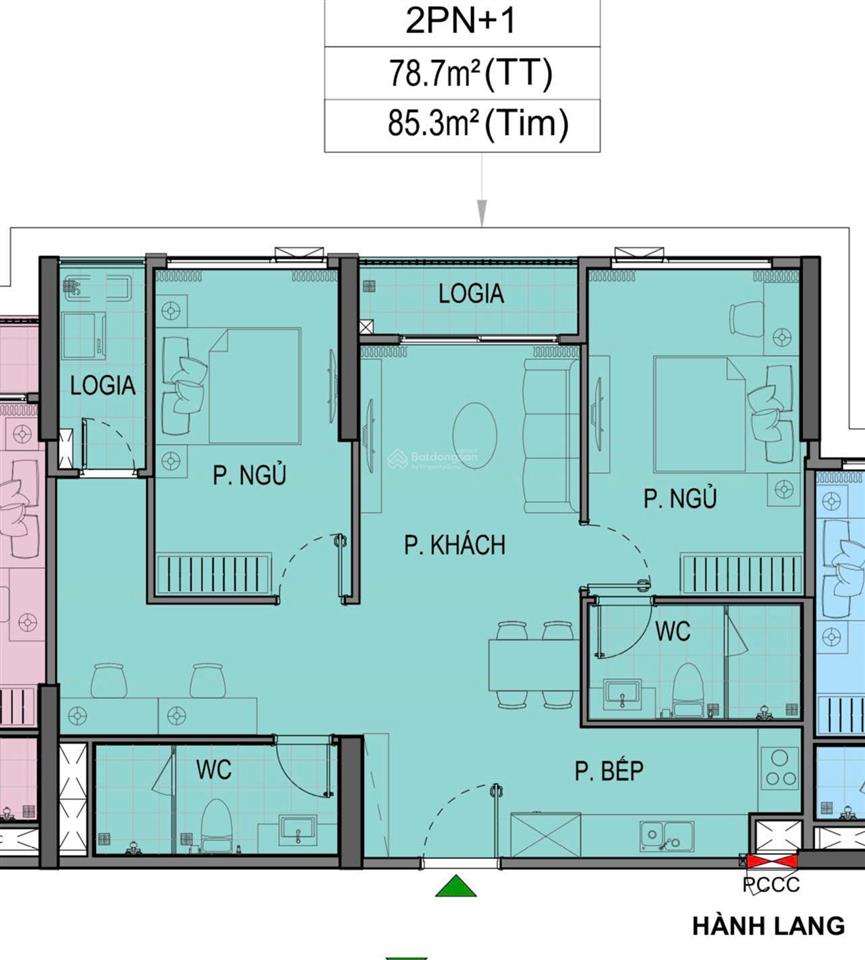 Chuyển nhượng căn hộ 2n+ vinhomes ocean park, the beverly 2pn+1, dt 78.7m2, giá bán 4.5 tỷ