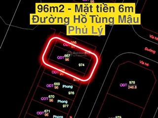 Bán đất mặt sau đường lê công thanh,phủ lýhà nam cũ, gần siêu thị go, gần dự án sun, dt 96m2
