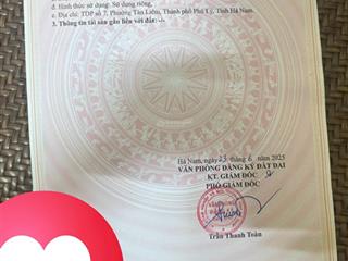 Bán đất 144m2 tại xã liêm tuyền, phủ lý, hà nam chỉ với 1,3 tỷ