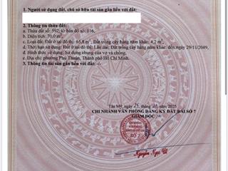 Chính chủ bán đất đường huỳnh tấn phát, giá 7.4 tỷ (4x17m) hẻm 1549 xe hơi vào nhà, cách htp 50m