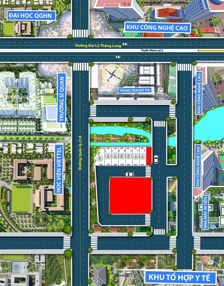 0975 897 *** bán đất tđc phú cát, 136m2, hạ tầng khu cnc, mt 9.1m giá 37 triệu/m2