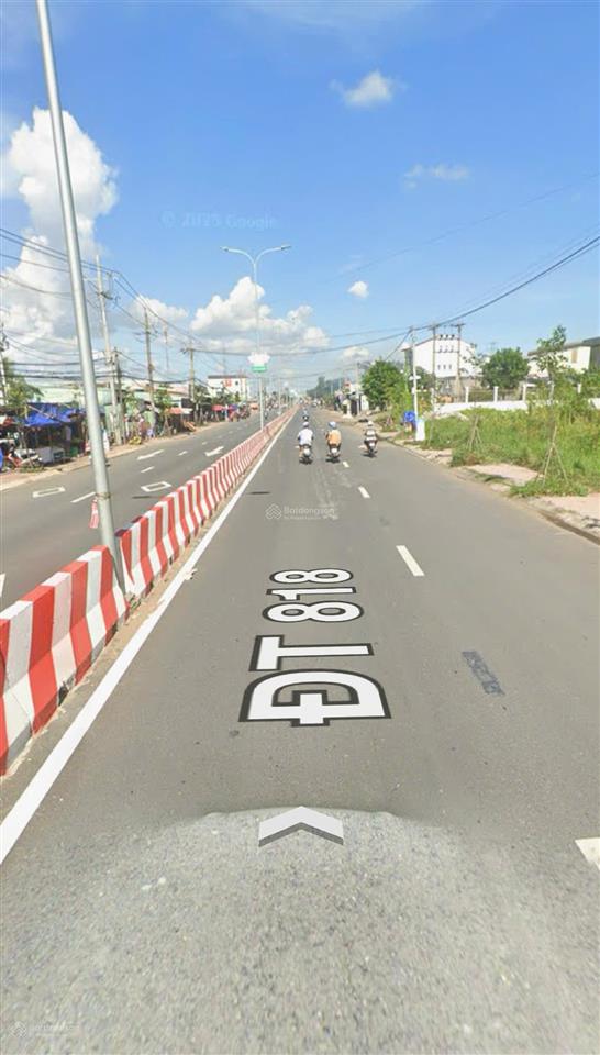 Bán đất mặt tiền đường đt818 diện tích 1.856 m2 sau lưng kcn long hậu hòa bình, gần quốc lộ 1a