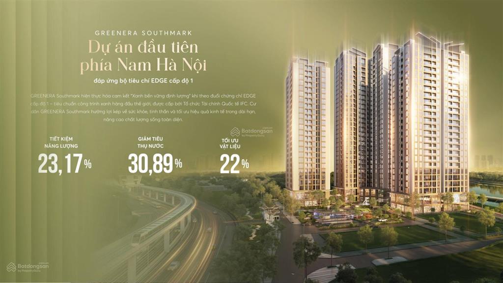 Căn hộ 3pn sân vườn  biệt thự trên không độc bản duy nhất tại greenera southmark