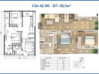Hàng hiếm căn 68,5m giá dưới 3 tỷ  pháp lý chuẩn chỉnh ký hợp đồng ngay, không tiếp môi giới