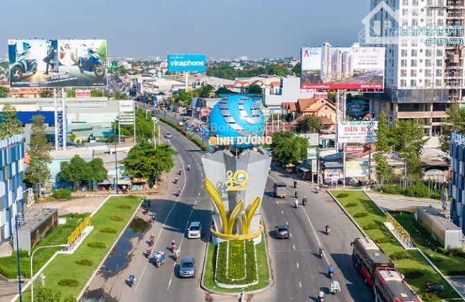 Bán rẻ nền đất thổ cư siêu đẹp 85m2 mặt tiền cổng chào bình dương, đối diện b.viện qt hạnh phúc