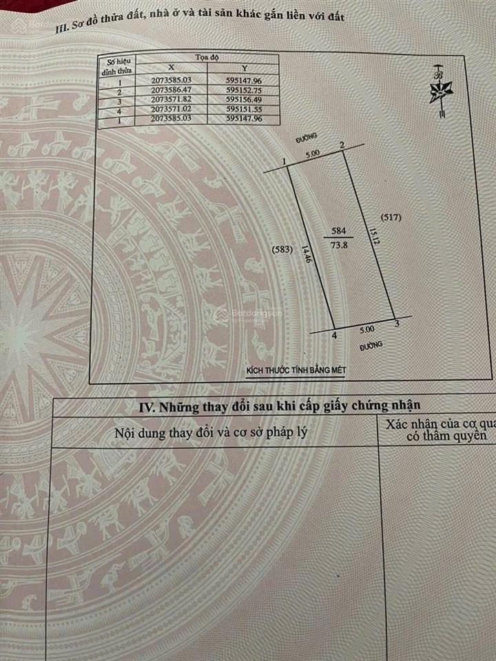 Chính chủ bán lô đất đẹp nghi liên 73,8m2, gần trường tiểu học nghi liên 10m