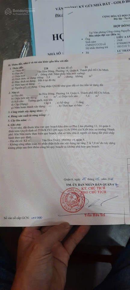 Nhà giá rẻ hẻm 183/ tân hoà đông, phường 14, quận 6 chỉ 880tr