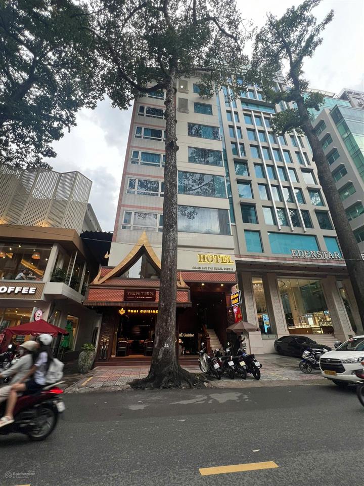 Bán khách sạn góc 2 mặt tiền bùi thị xuân, bến thành, quận 1, dt 180m2, h, 10l, hdt 22k, 225 tỷ