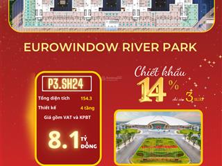 Rẻ nhất thị trường căn shophouse 4 tầng giá chỉ 8,1 tỷ  sẵn sổ