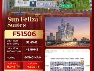 Bán cc sun feliza suites, 8 tỷ, 46,8m2, 1pn+, đông nam, cầu giấy, hà nội  hot!