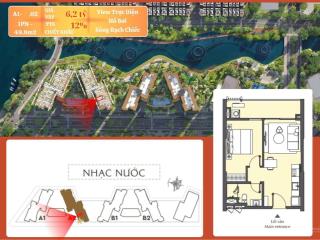 Căn 1pn giá thuần chỉ 6,2 tỷ không chênh view nội khu tầng trung thoáng mát