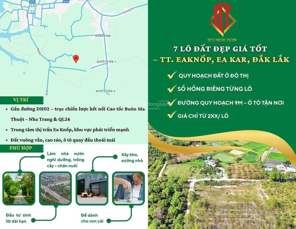 Bán đất đắk lắk đã phân sẵn 7 lô 2 mặt tiền