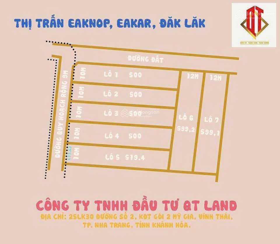 Bán đất đắk lắk đã phân sẵn 7 lô 2 mặt tiền