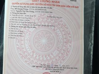 Bán đất tại lại thượng, thạch thất, hà nội, giá cực chất 4,8 tỷ, 215m2 mt 6,5m oto vào đất. có fix