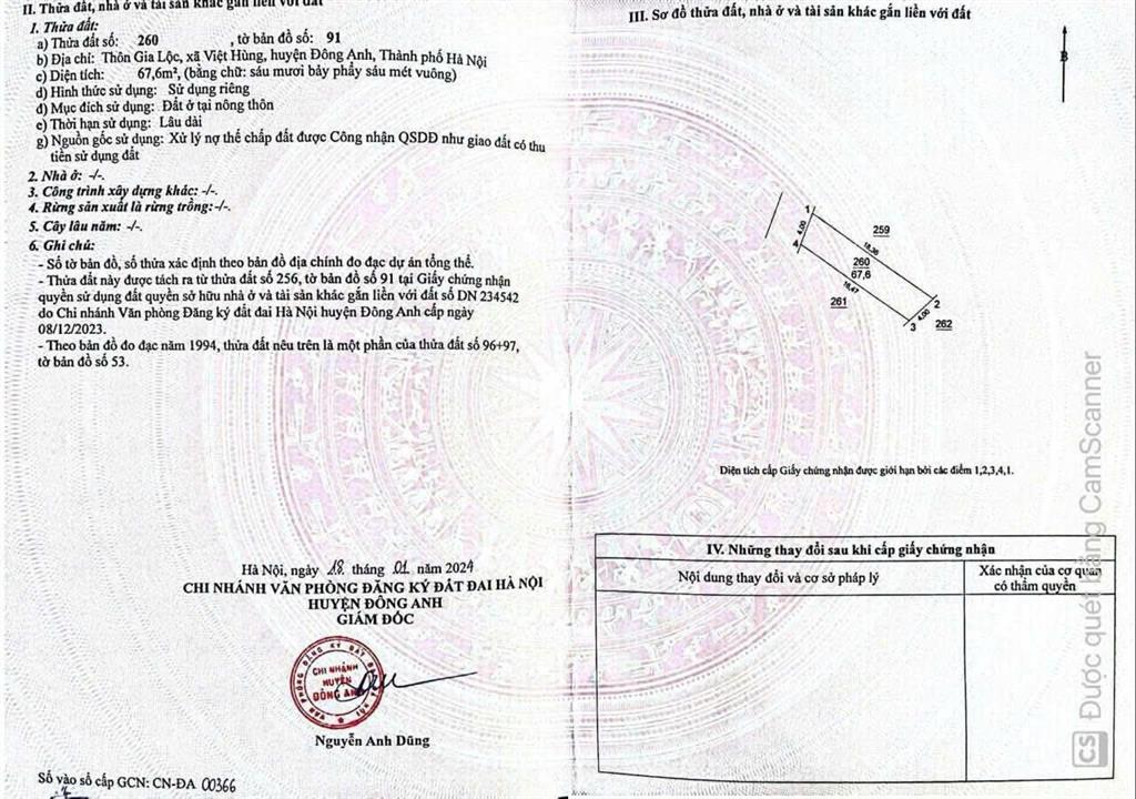 Siêu hiếm view hồ  ô tô tránh  67.6m2  đất việt hùng đông anh