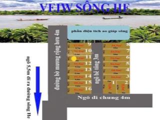 Mở bán lô đất 2 mặt tiền sông he, hoà nghĩa, dương kinh gần vinhomes chỉ 1,1x tỷ ngay gần vinhomes