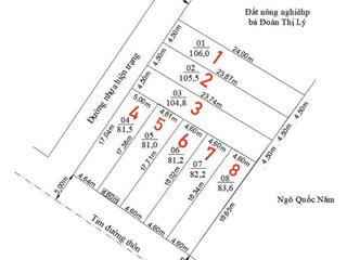 Mở bán 8 lô đất phân lô tại tân phong, kiến hải + diện tích đa dạng từ 81m2, mặt tiền rộng 4m6