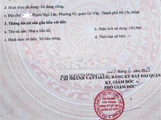 Bán ngang 5m  giá 20tỷ  p3gò vấp