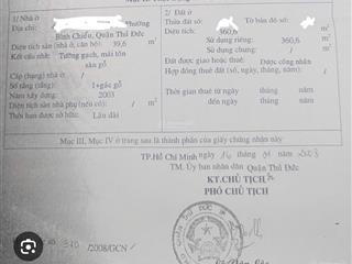 Bán nhà 360m ngang 8m giá 21.6 tỷ phường bình chiểu hẻm nhựa đẹp giá tốt