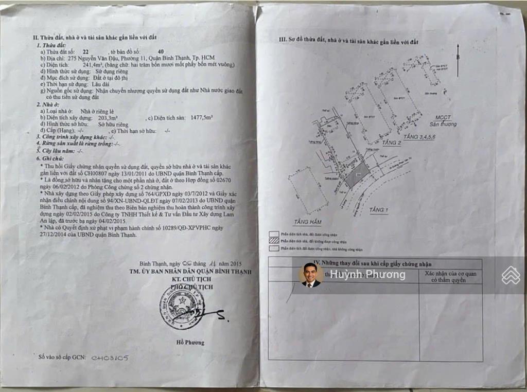 Bán gấp tòa nhà mặt tiền 275 nguyễn văn đậu, p. 11, q. bình thạnh.  0942 888 ***