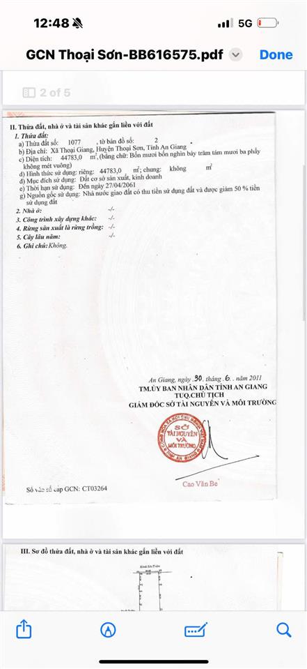 Bán nhanh 4,5ha đất xây nhà máy vị trí đẹp giá 60 tỷ thương lượng
