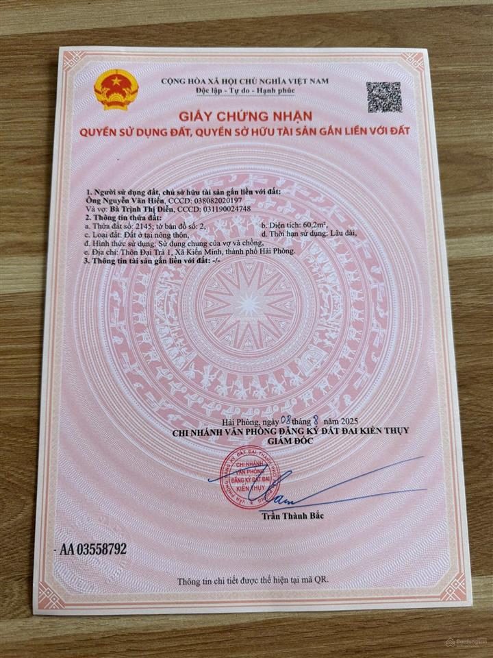 Bán đất đại trà, đông phương, kiến thuỵ, hải phòng