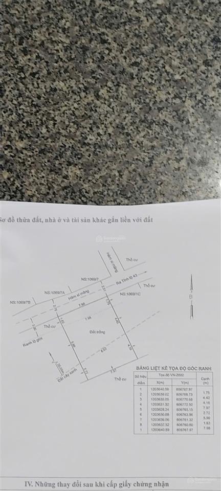 Đất tcln (tặng kho xưởng lợp tôn) tại tỉnh lộ 43 bình chiểu thủ đức, 1,65 tỷ, 82,2 m2 đẹp, hẽm xh