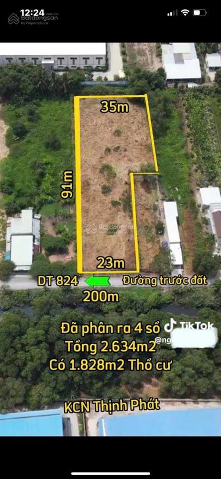 Chủ cần bán gấp biệt thự vườn 2634m2 cạnh sông vàm cỏ và đường vành đai 4 tl824