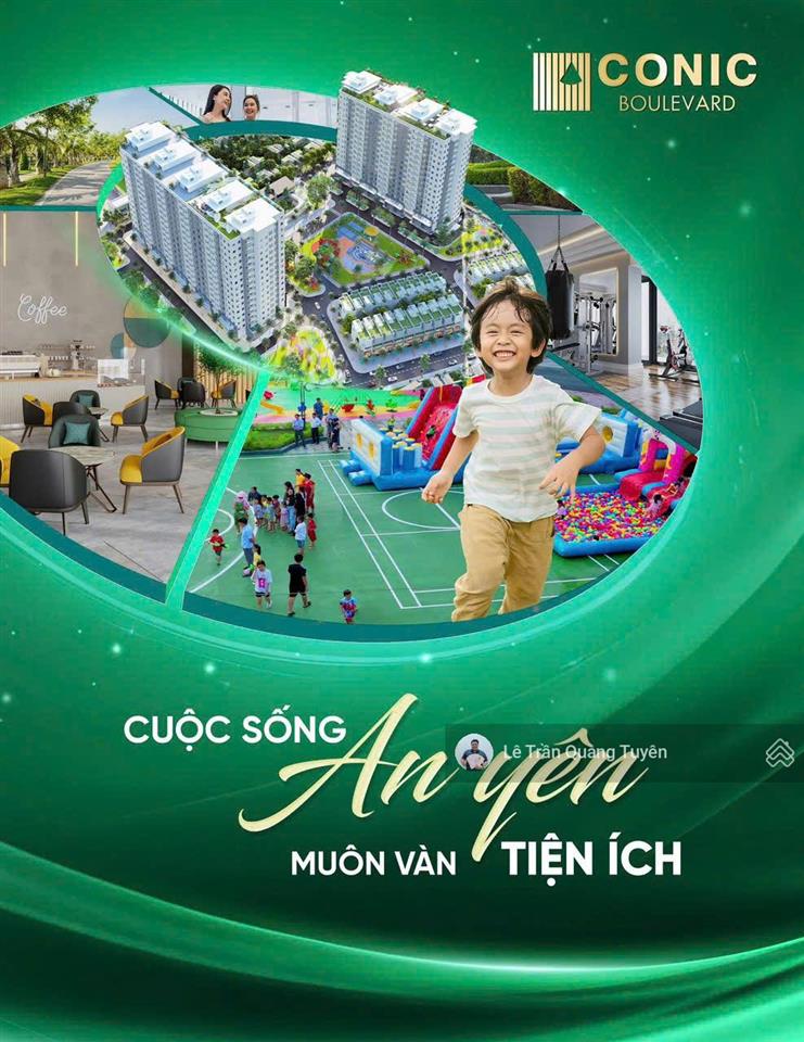 Cho thuê cc conic boulevard, 6,5 triệu, 85m2, 2pn, 2wc, view đẹp đi về tt tphcm chỉ 20 phút