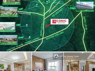 Cho thuê cc conic boulevard, 6 triệu, 85m2, 2pn, 2wc, view đẹp đi về tt tphcm chỉ 20 phút
