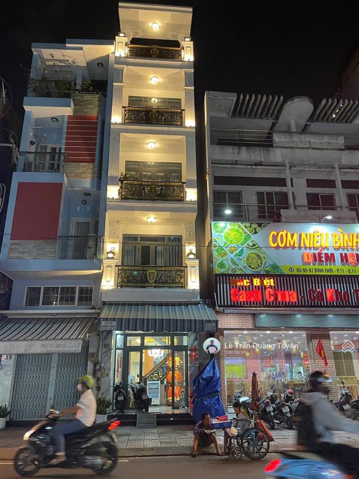 Bán nhà mặt tiền kinh doanh đường bình thới, quận 11, 1 trệt 4 lầu 49,7m² giá 16,8 tỷ thương lượng