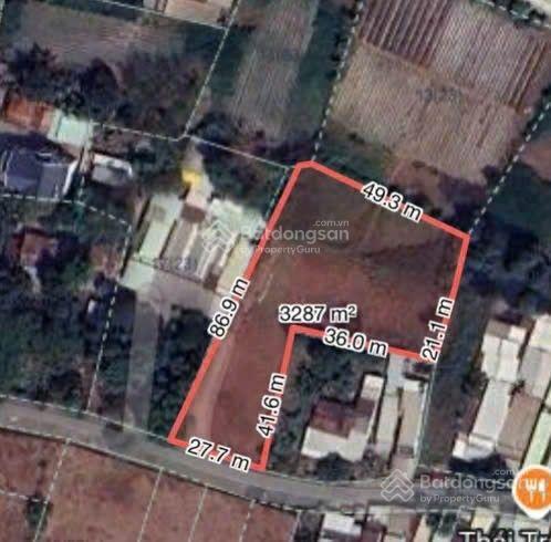 Bán 3266m2, 2393.9m2 thổ cư. đất làm nhà xưởng tại đường huỳnh minh mương, hòa phú, củ chi, 20,8 tỷ