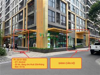 Shop chân đế chung cư có dòng tiền 25 triệu/tháng giá chỉ 6.5 tỷ  0973 755 ***