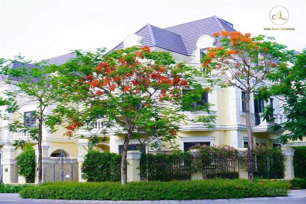Bán 2 căn bt song lập 132.69m2 kđt an lạc green symphony view trường học hàng hiếm có hầm giá rẻ