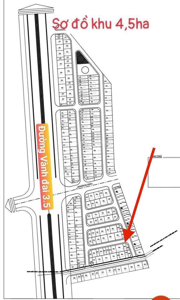 Lô góc hàm cá mập mặt đường vành đai 3.5, diện tích 139m2, vị trí cực đẹp làm khách sạn, văn phòng