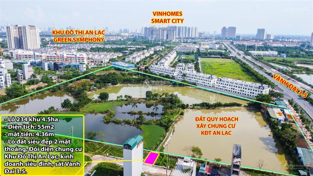 Bán lô 55m2 2 mặt thoáng sát kđt an lạc đường 11m cách vài bước chân đường vành đai 3.5