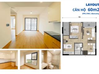Giỏ hàng căn 60m2  2pn 1wc ban công | giá từ 3,4  3,5 tỷ đã có sổ hồng