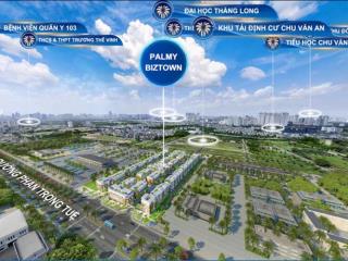 Quỹ căn vip 75m2, 81m2 dự án palmy biztown hdb thanh trì. lô góc 2 mặt tiền. giá 9x tr/m2