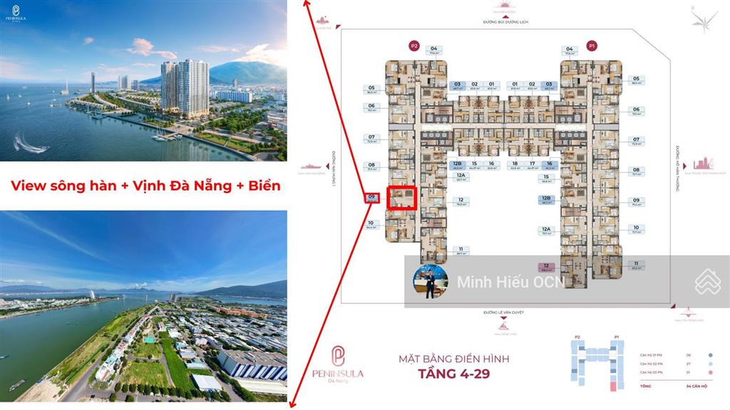 Hàng hiếm! hiếm có căn 1pn  căn hộ cao cấp peninsula  view sông hàn vịnh đà nẵng  giá cực tốt