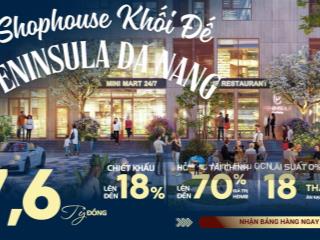 Hot! ưu tiên 5 suất ngoại giao shophouse khối đế peninsula2 mặt tiềnsở hữu lâu dàichiết khấu 18%