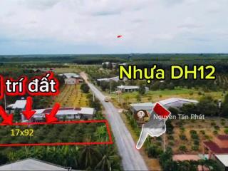 1500m2 đường nhựa. gần kcn phước đông. 80tr (1m)