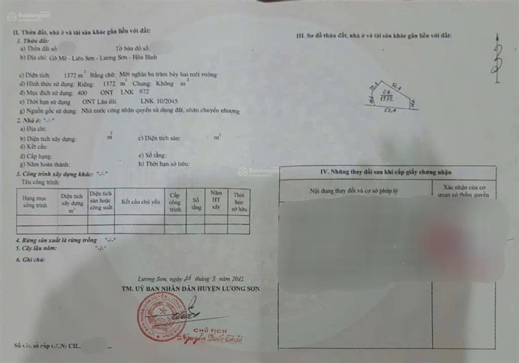 Bán đất 6500m2/800 ont/ view hồ miễu tại đường liên xã, xã liên sơn, lương sơn, hòa bình, 31,5 tỷ