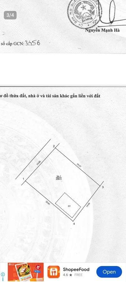Ngô gia tự lô đất vuông vắn 300m2 mt 15m ô tô vào đất mặt tiền rộng thích hợp đầu tư chia lô